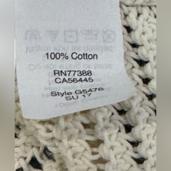 EUC XXS Madewell crochet sweater off white summer spring oversized perfection - Picture 6 of 7